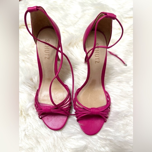 Schutz Dive Nappa Leather Hot Pink - Nappa Leather Size 7 - Picture 7 of 13